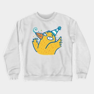 Joyful Celebration - Party Bird Art Print Crewneck Sweatshirt